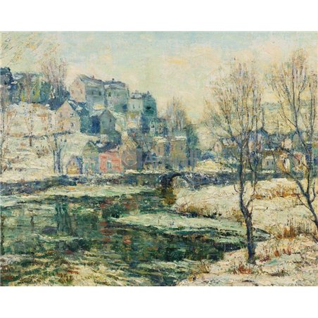Снежный день у реки