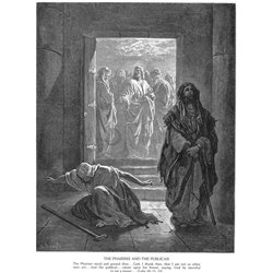 Фарисей и мытарь, Новый Завет - Модульная картины, Репродукции, Декоративные панно, Декор стен