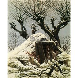 Хижина под снегом - Модульная картины, Репродукции, Декоративные панно, Декор стен