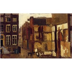 Улица Амстердама - Модульная картины, Репродукции, Декоративные панно, Декор стен