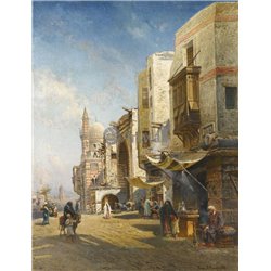 Улица в Каире - Модульная картины, Репродукции, Декоративные панно, Декор стен