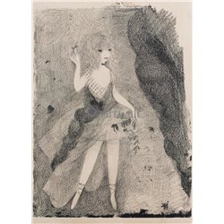 Танцовщица с цветами - Модульная картины, Репродукции, Декоративные панно, Декор стен