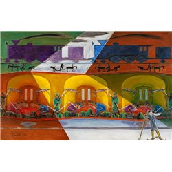 Транссибирский экспресс - Модульная картины, Репродукции, Декоративные панно, Декор стен