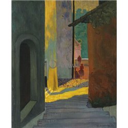Старая улица в Кане, закат - Модульная картины, Репродукции, Декоративные панно, Декор стен