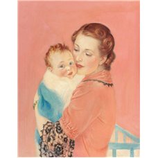 Картина на холсте по фото Модульные картины Печать портретов на холсте Соаре Уильям «Мать и дитя»