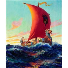 Картина на холсте по фото Модульные картины Печать портретов на холсте Соаре Уильям «Корабль викингов»