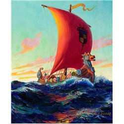 Соаре Уильям «Корабль викингов» - Модульная картины, Репродукции, Декоративные панно, Декор стен