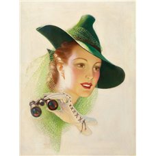 Картина на холсте по фото Модульные картины Печать портретов на холсте Соаре Уильям «Девушка с биноклем»
