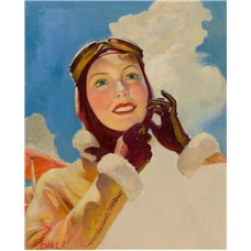 Картина на холсте по фото Модульные картины Печать портретов на холсте Соаре Уильям «Девушка летчик»