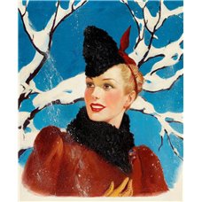 Картина на холсте по фото Модульные картины Печать портретов на холсте Соаре Уильям «Девушка зимой»