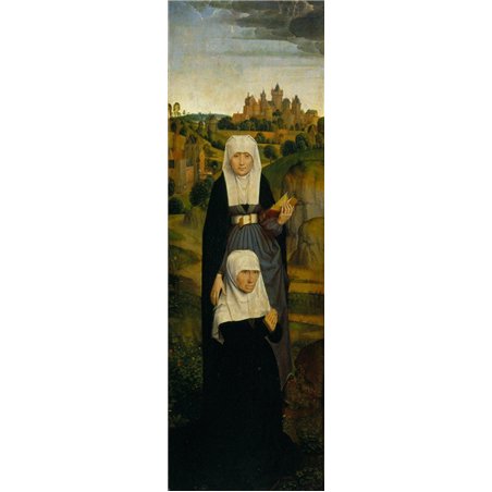Триптих аббата Яна Краббе, левая панель - св. Анна с матерью Яна Краббе