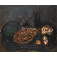 Портреты картины репродукции на заказ - Натюрморт с хлебом и луком
