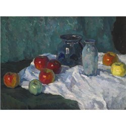 Натюрморт с яблоками - Модульная картины, Репродукции, Декоративные панно, Декор стен