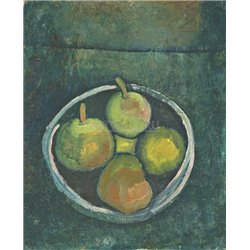 Натюрморт с четырьмя яблоками - Модульная картины, Репродукции, Декоративные панно, Декор стен