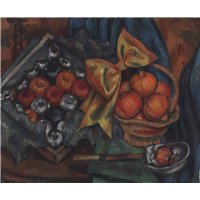 Портреты картины репродукции на заказ - Натюрморт с гранатами и фруктами