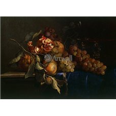 Картина на холсте по фото Модульные картины Печать портретов на холсте Натюрморт с виноградом и гранатом