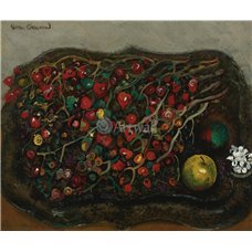 Картина на холсте по фото Модульные картины Печать портретов на холсте Натюрморт с вишнями и яблоками