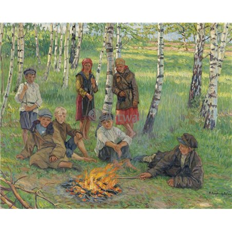 У костра