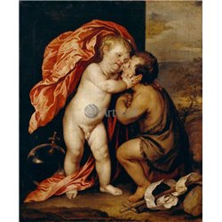 Младенец Христос и Святой Иоанн Креститель - Модульная картины, Репродукции, Декоративные панно, Декор стен