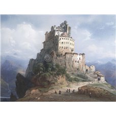 Картина на холсте по фото Модульные картины Печать портретов на холсте Монастырь ди Сан Мишель, Италия