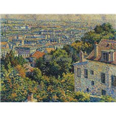 Картина на холсте по фото Модульные картины Печать портретов на холсте Монмартр, вид на Сен-Дени