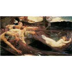 Морская дева - Модульная картины, Репродукции, Декоративные панно, Декор стен