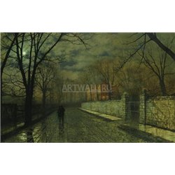 Фигуры при лунном свете после дождя