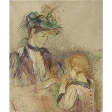 Картина на холсте по фото Модульные картины Печать портретов на холсте Молодая женщина и ребенок