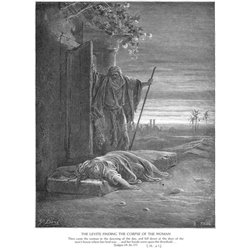 Левит обнаруживает тело мёртвой женщины, Ветхий Завет - Модульная картины, Репродукции, Декоративные панно, Декор стен