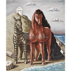 Картина на холсте по фото Модульные картины Печать портретов на холсте Лошадь и зебра