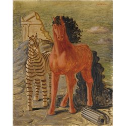 Лошадь и зебра - Модульная картины, Репродукции, Декоративные панно, Декор стен