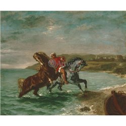 Лошади, выходящие из моря - Модульная картины, Репродукции, Декоративные панно, Декор стен