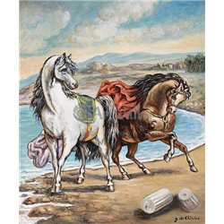 Лошади у моря - Модульная картины, Репродукции, Декоративные панно, Декор стен