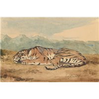 Портреты картины репродукции на заказ - Королевский тигр