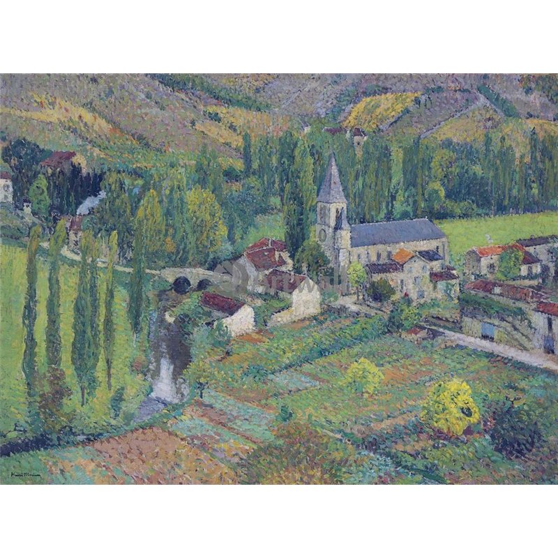 Церковь, школа и мост в Лабастид-дю-Вер