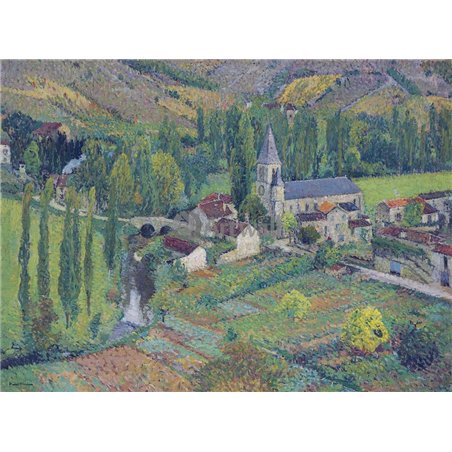 Церковь, школа и мост в Лабастид-дю-Вер