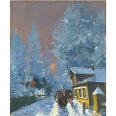Картина на холсте по фото Модульные картины Печать портретов на холсте Зимняя дорога