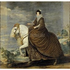 Картина на холсте по фото Модульные картины Печать портретов на холсте Конный портрет королевы Изабеллы де Бурбон, супруги Филиппа IV