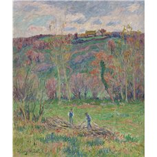 Картина на холсте по фото Модульные картины Печать портретов на холсте Зимний пейзаж, Понт-Авен