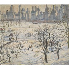 Картина на холсте по фото Модульные картины Печать портретов на холсте Зима в Центральном парке
