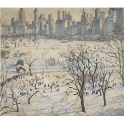 Зима в Центральном парке - Модульная картины, Репродукции, Декоративные панно, Декор стен
