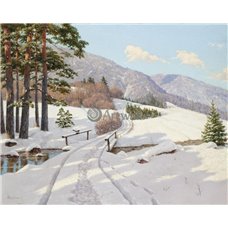 Картина на холсте по фото Модульные картины Печать портретов на холсте Зима в Дофине