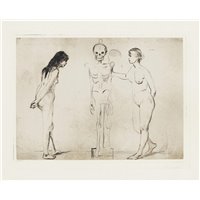 Портреты картины репродукции на заказ - Женщины и скелет