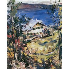 Картина на холсте по фото Модульные картины Печать портретов на холсте Загородный дом с прачечной на озере Вальхен