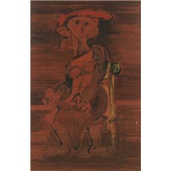 Женщина в кресле - Модульная картины, Репродукции, Декоративные панно, Декор стен