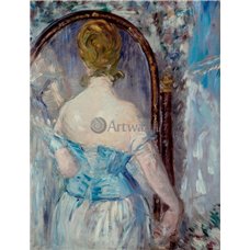 Картина на холсте по фото Модульные картины Печать портретов на холсте Женщина перед зеркалом