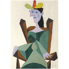 Картина на холсте по фото Модульные картины Печать портретов на холсте Женщина на стуле