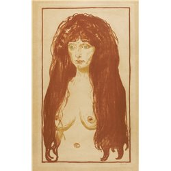 Женщина с красными волосами и зелеными глазами - Модульная картины, Репродукции, Декоративные панно, Декор стен