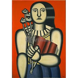 Женщина с книгой - Модульная картины, Репродукции, Декоративные панно, Декор стен