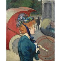 Портреты картины репродукции на заказ - Женщина с зонтиком